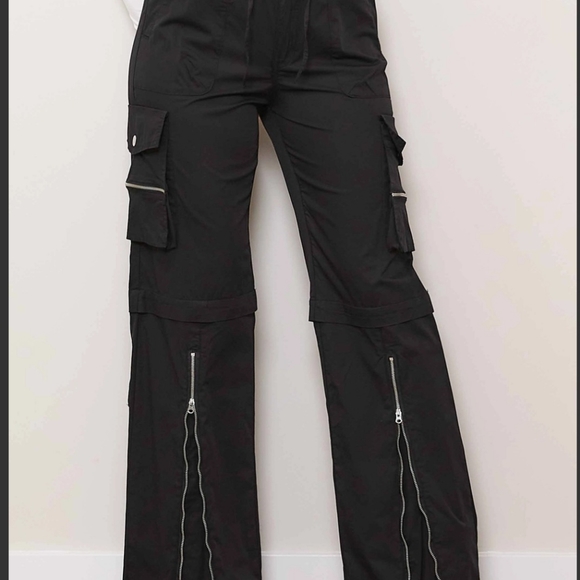 #84 SALE 🛑48 M  BOHO CHIC FABULOUS WIDE LEG CARGO PANTS - Picture 3 of 10